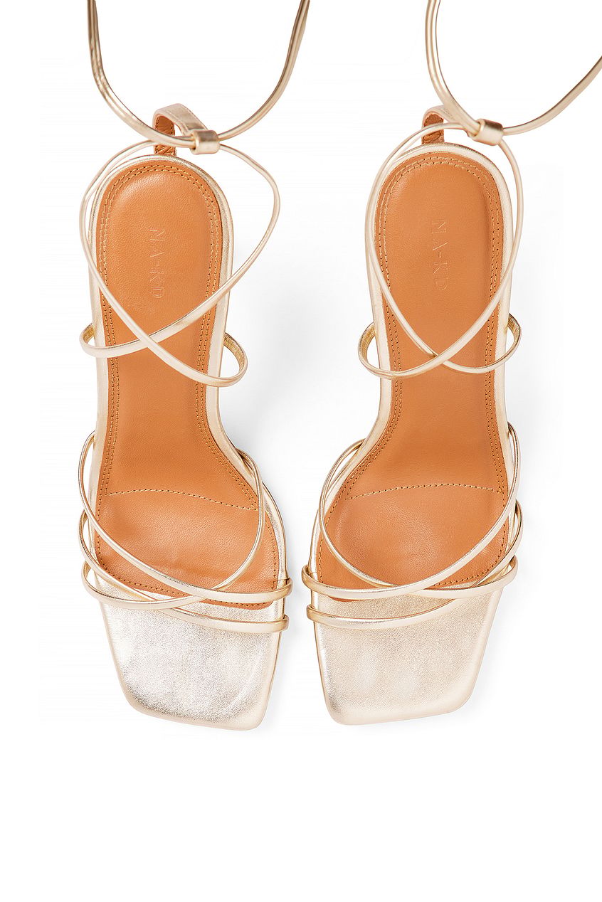 Na-kd Squared Toe Strappy Heels