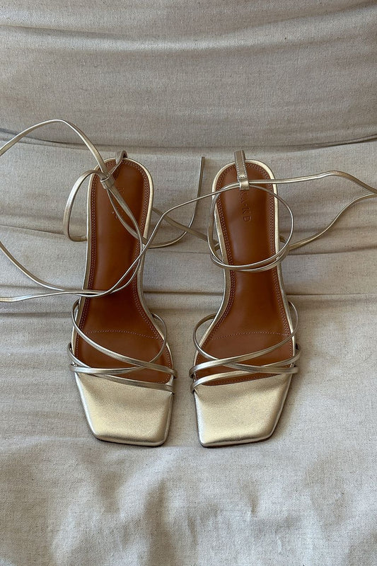 Na-kd Squared Toe Strappy Heels