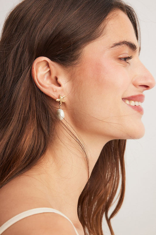 Starfish Pearl Earrings