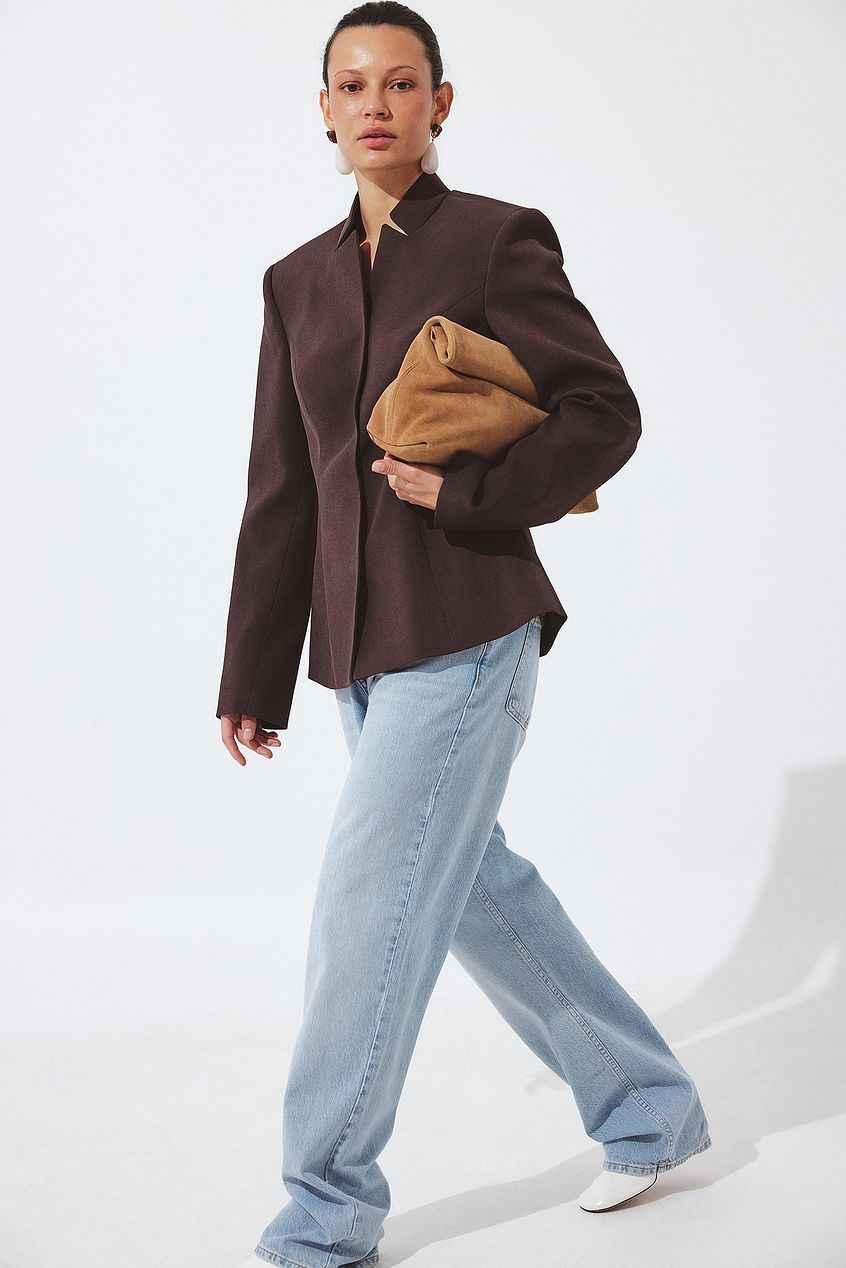Na-kd Straight Low Waist Jeans