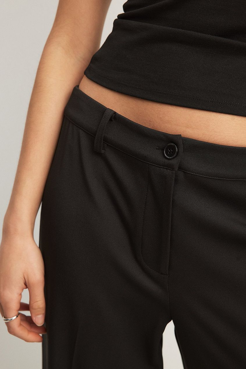 Straight Low Waist Suit Pants