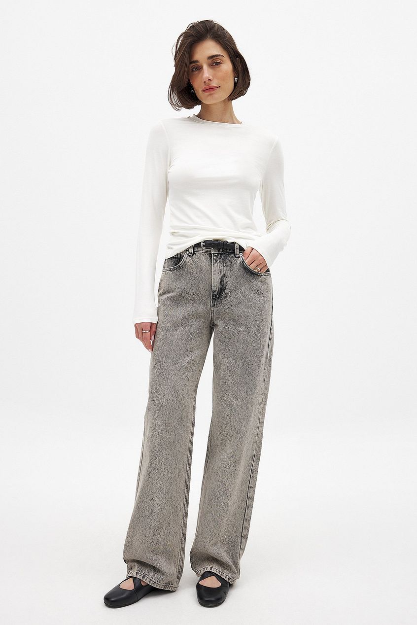 Na-kd Straight Mid Waist Jeans