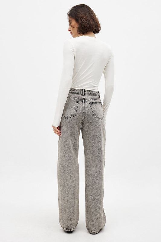 Na-kd Straight Mid Waist Jeans