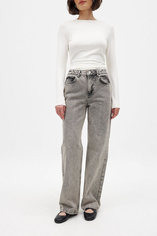 Na-kd Straight Mid Waist Jeans