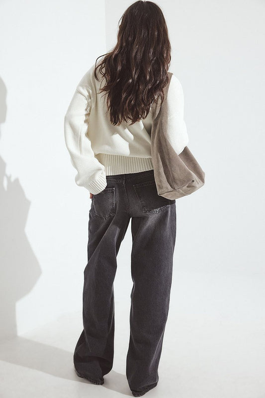 Na-kd Straight Mid Waist Jeans