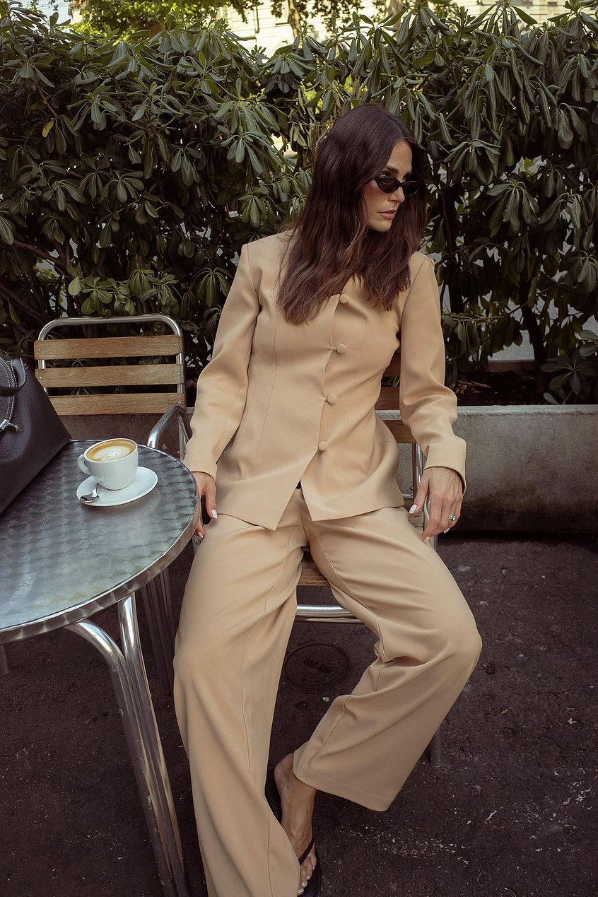 Na-kd Straight Mid Waist Trousers