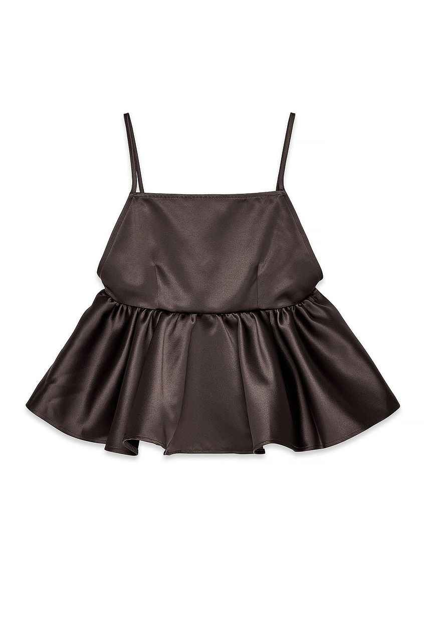 Na-kd Strap Open Back Peplum Top