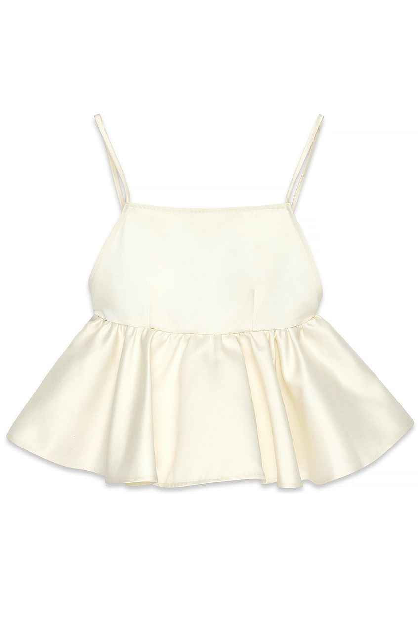Na-kd Strap Open Back Peplum Top