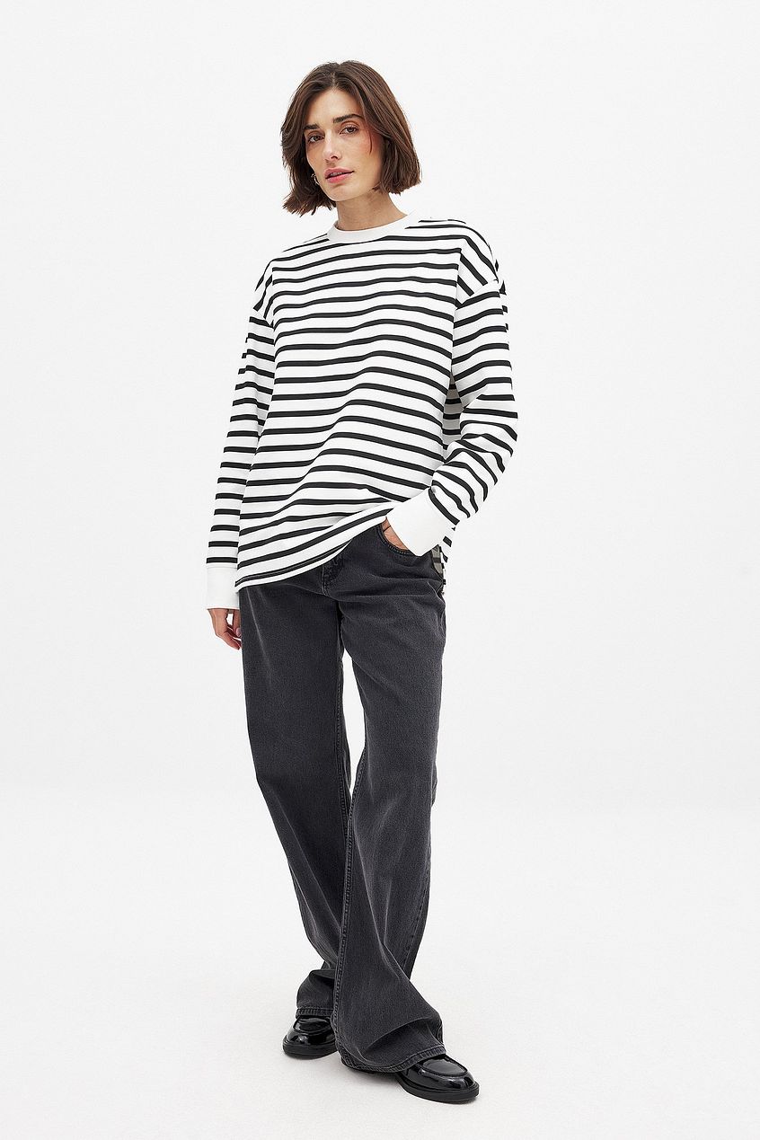 Striped Oversized Sweatshirt