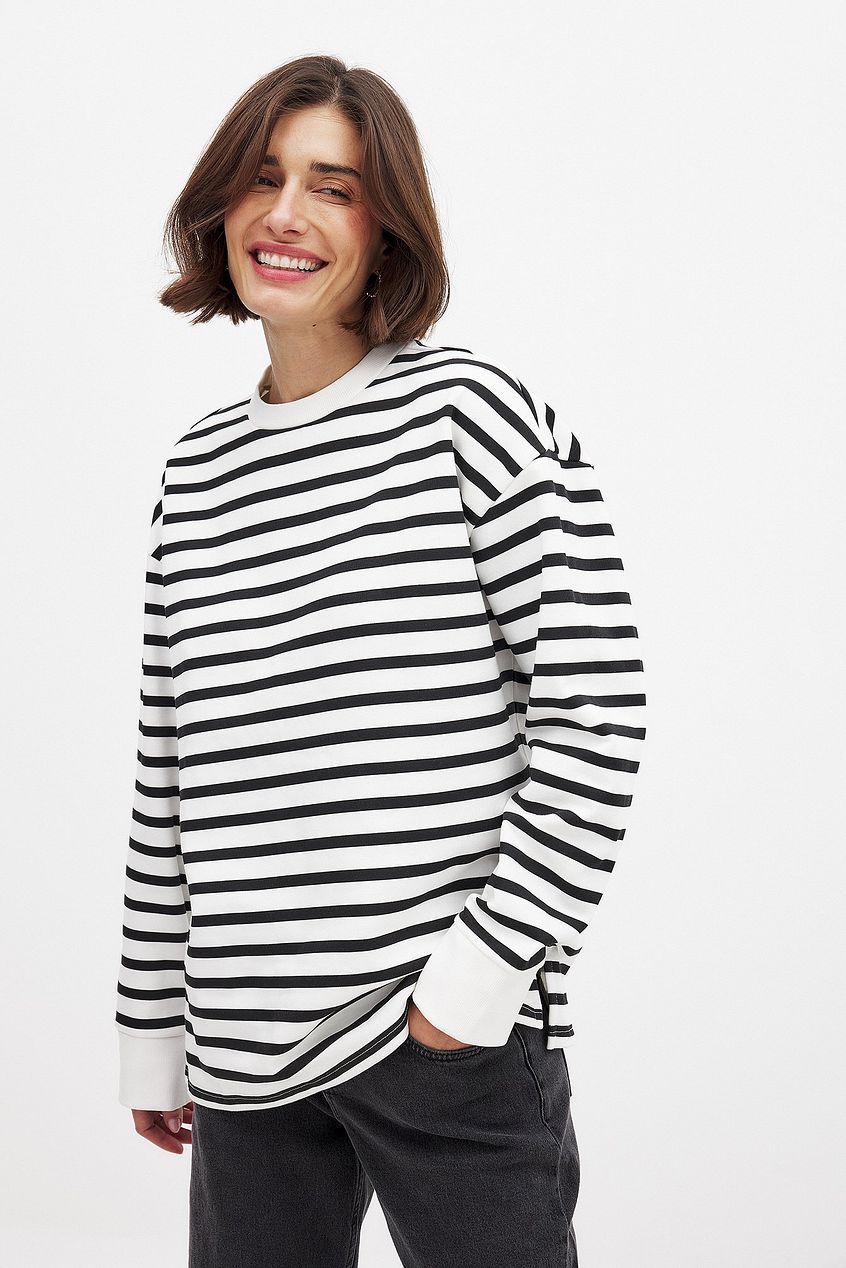 Striped Oversized Sweatshirt