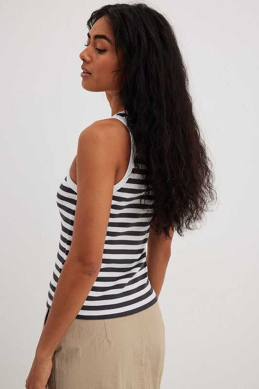 Striped Ribbed Tank