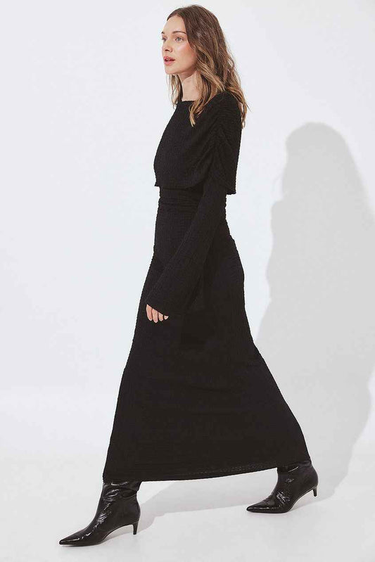 Na-kd Structured Draped Maxi Dress