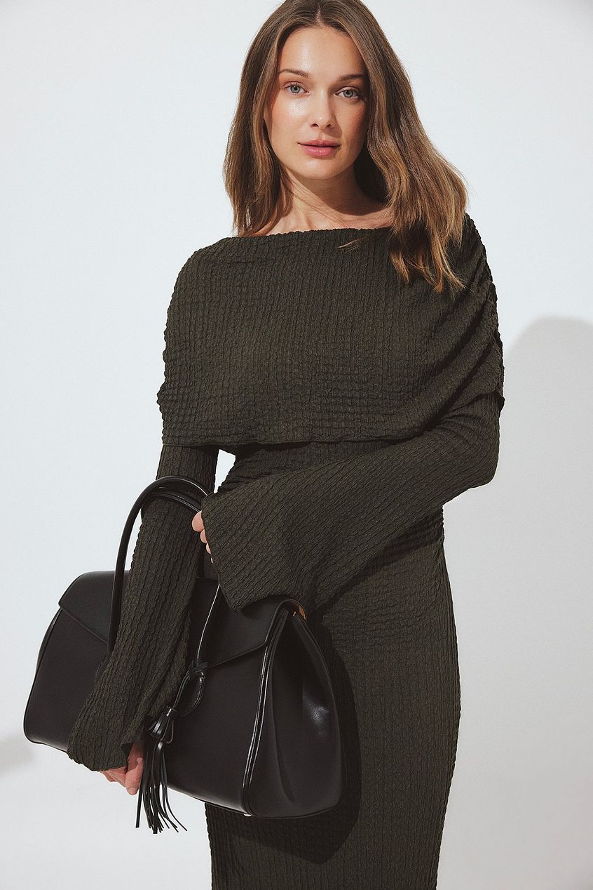 Na-kd Structured Draped Maxi Dress