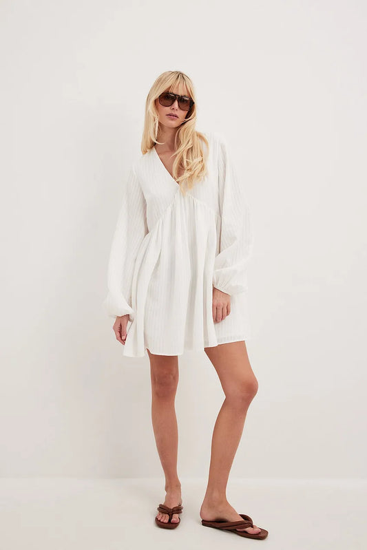 Structured Flowy Mini Dress