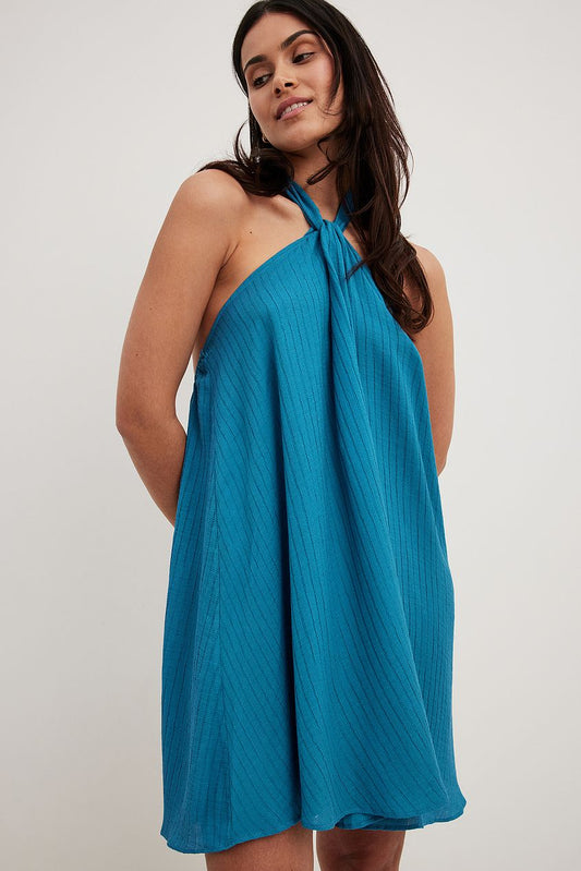 Structured Halterneck Mini Dress