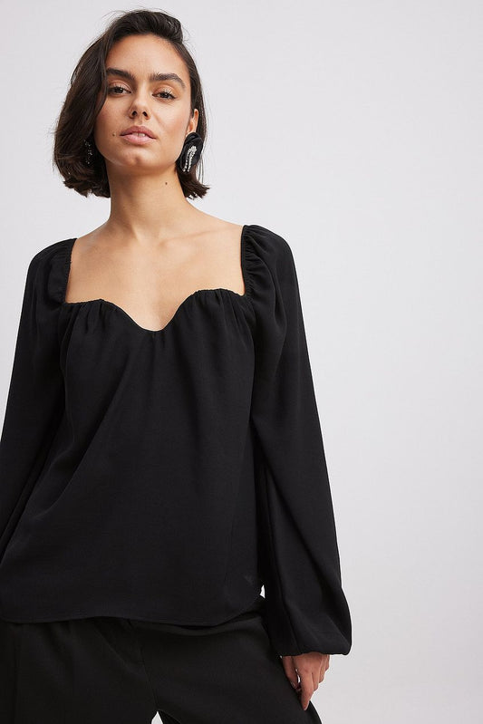 Sweetheart Neckline Blouse
