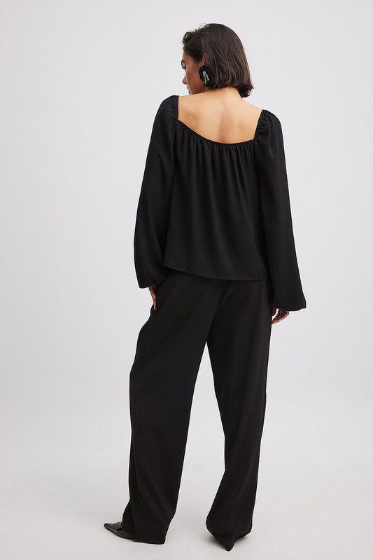 Sweetheart Neckline Blouse