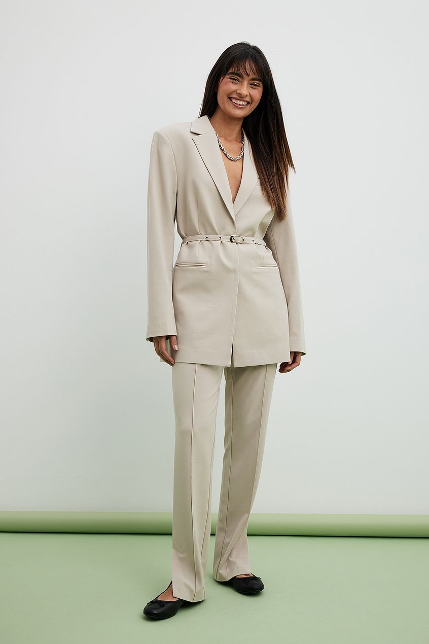 Tailored Belted Blazer