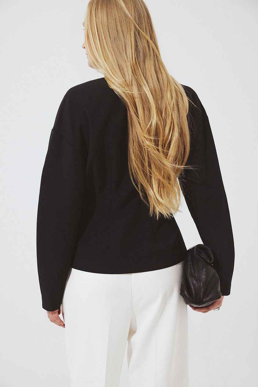 Na-kd Tailored Fitted Button Front Blouse