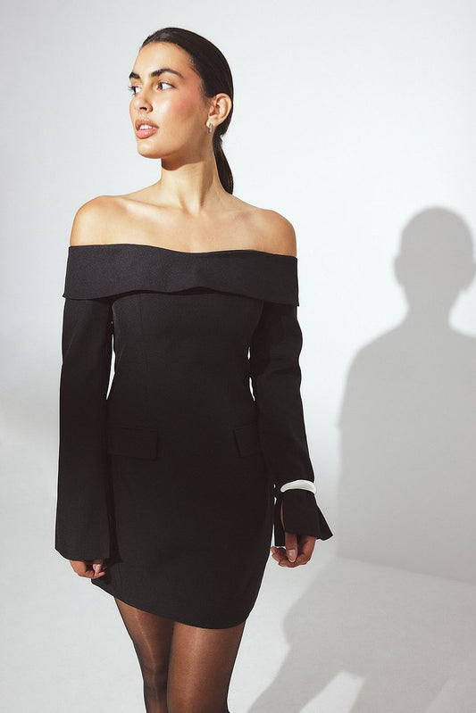Na-kd Tailored Off Shoulder Mini Dress