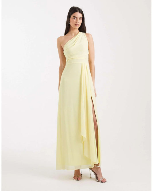TFNC - chiffon one shoulder bridesmaid dress