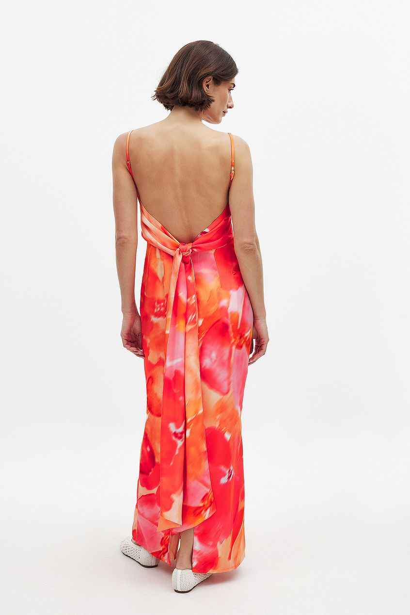 Na-kd Tie Back Detail Maxi Dress