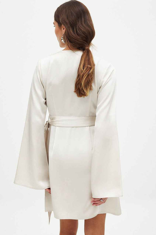 Na-kd Tie Waist Flowy Mini Dress