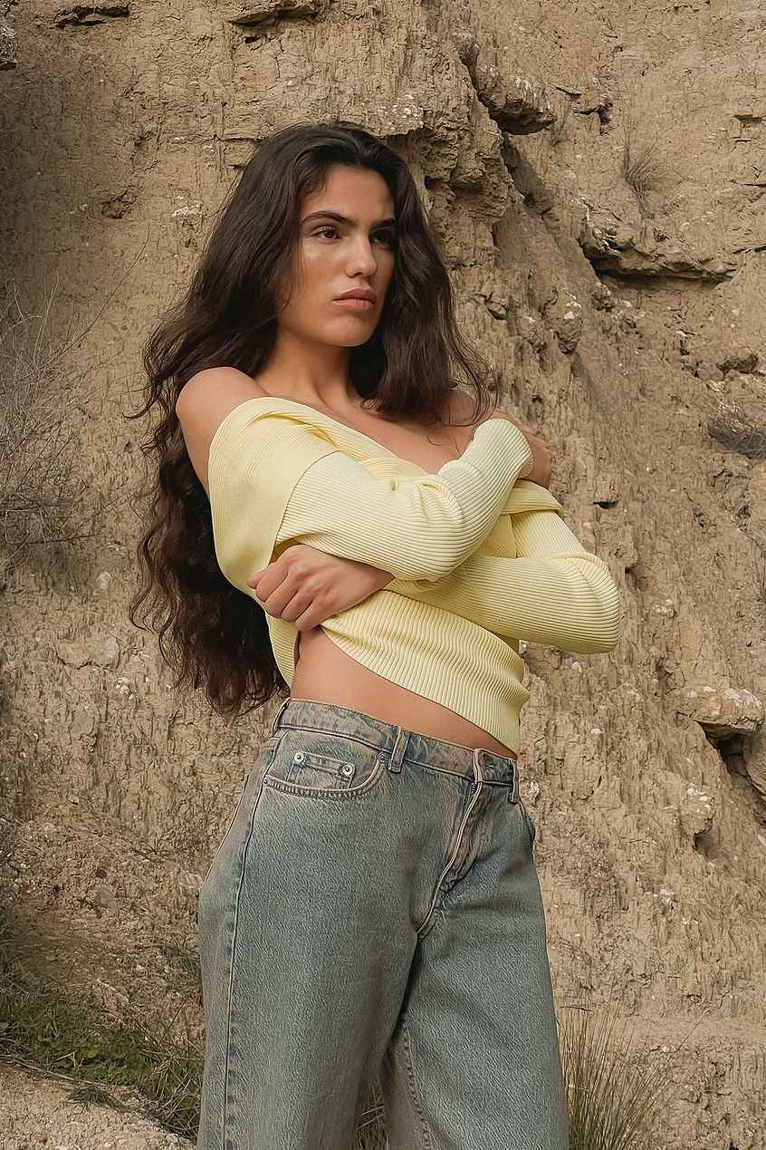 Na-kd Off Shoulder Long Sleeve Top