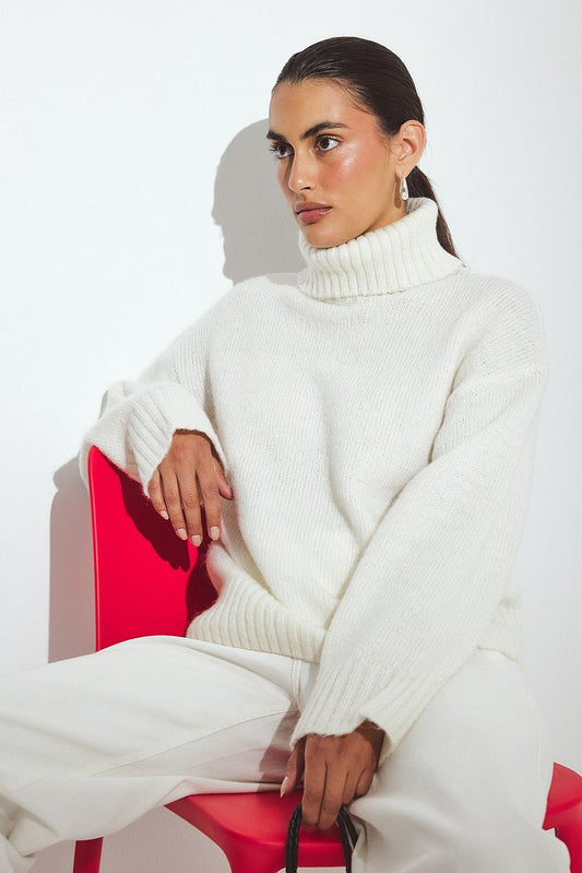 Na-kd Turtle Neck Wool Blend Knitted Sweater