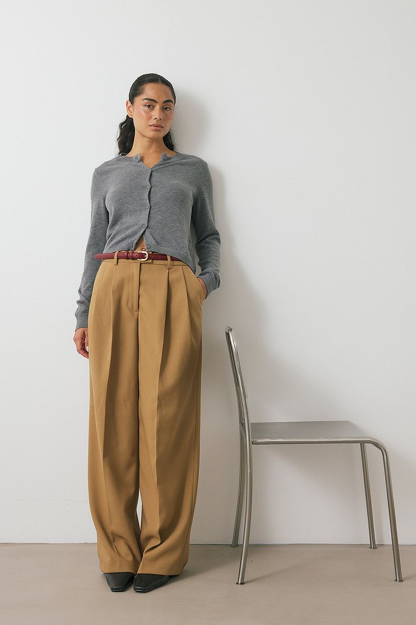 Na-kd Pleated Wide Leg Suit Pants