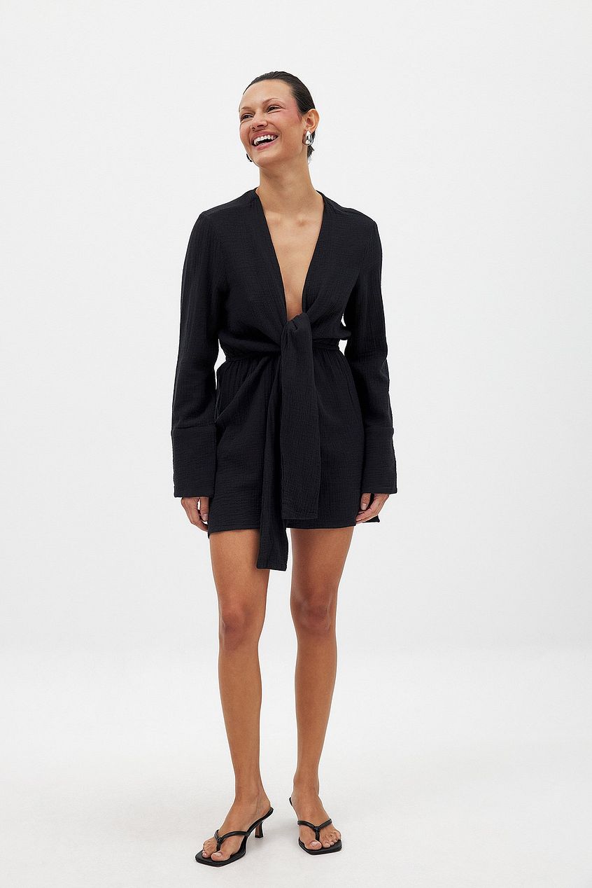Na-kd Twisted Front Shirt Dress