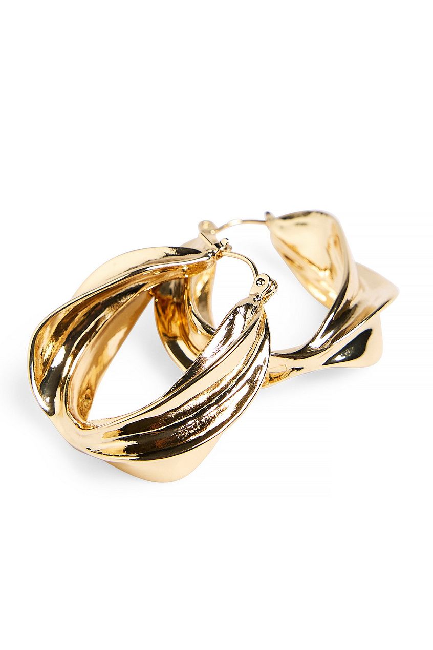 Na-kd Twisted Hoop Earrings