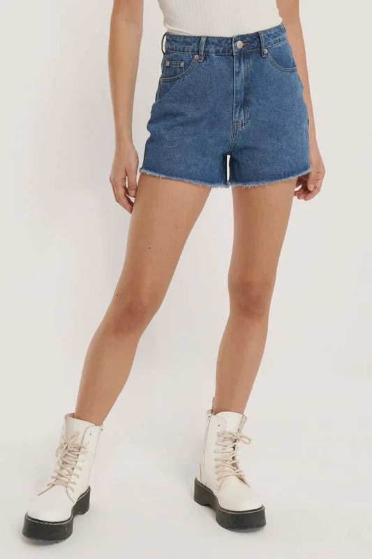 Short Denim Shorts Blue