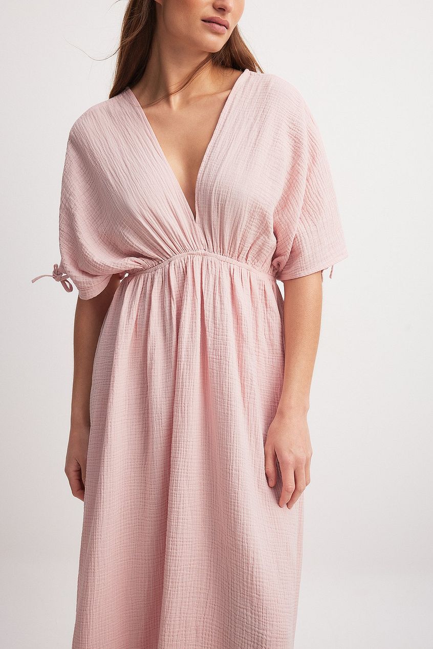 V-neck Front and Back Maxi Dress