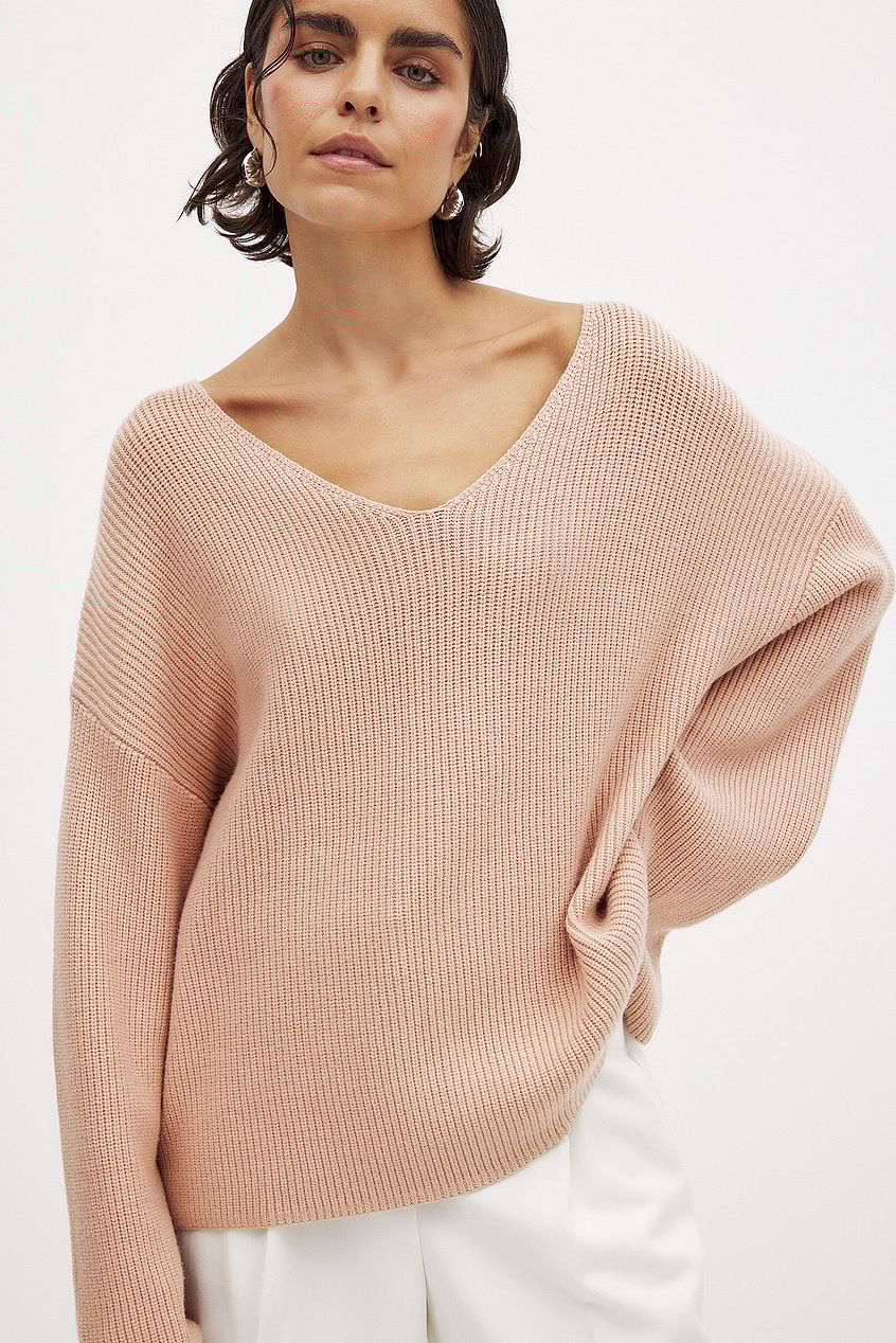 V-neck Knitted Sweater