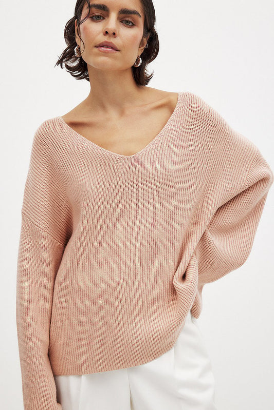 V-neck Knitted Sweater