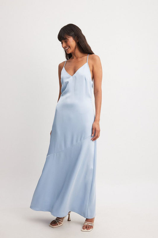 V-Neck Satin Slip Dress