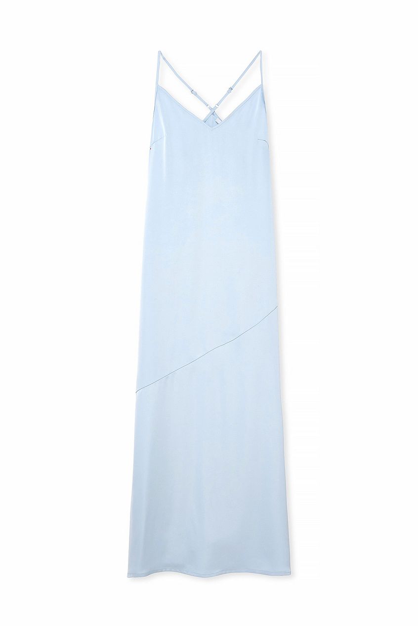 V-Neck Satin Slip Dress
