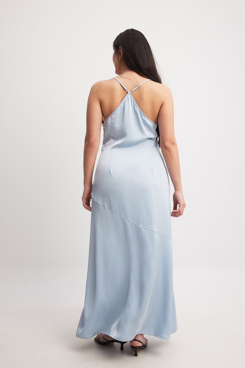 V-Neck Satin Slip Dress