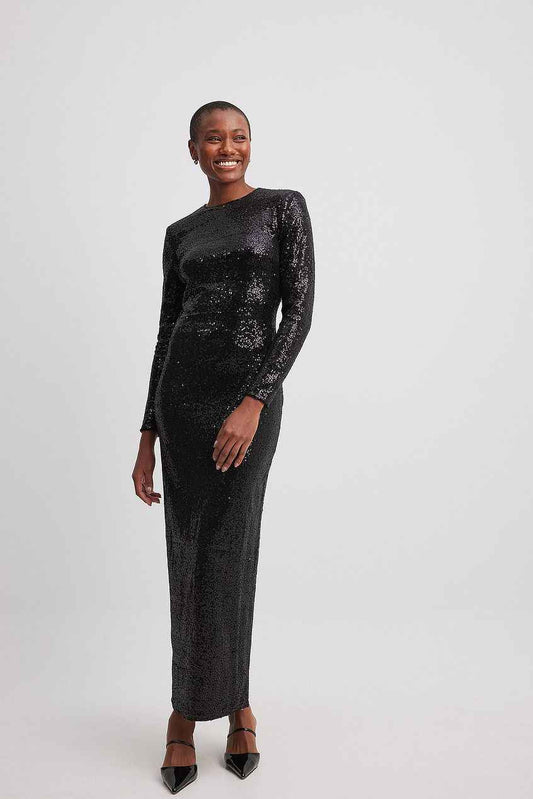 Na-kd Velvet Sequin Maxi Dress