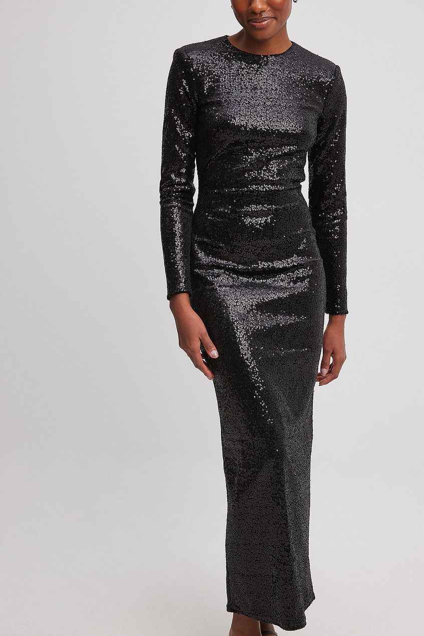 Na-kd Velvet Sequin Maxi Dress