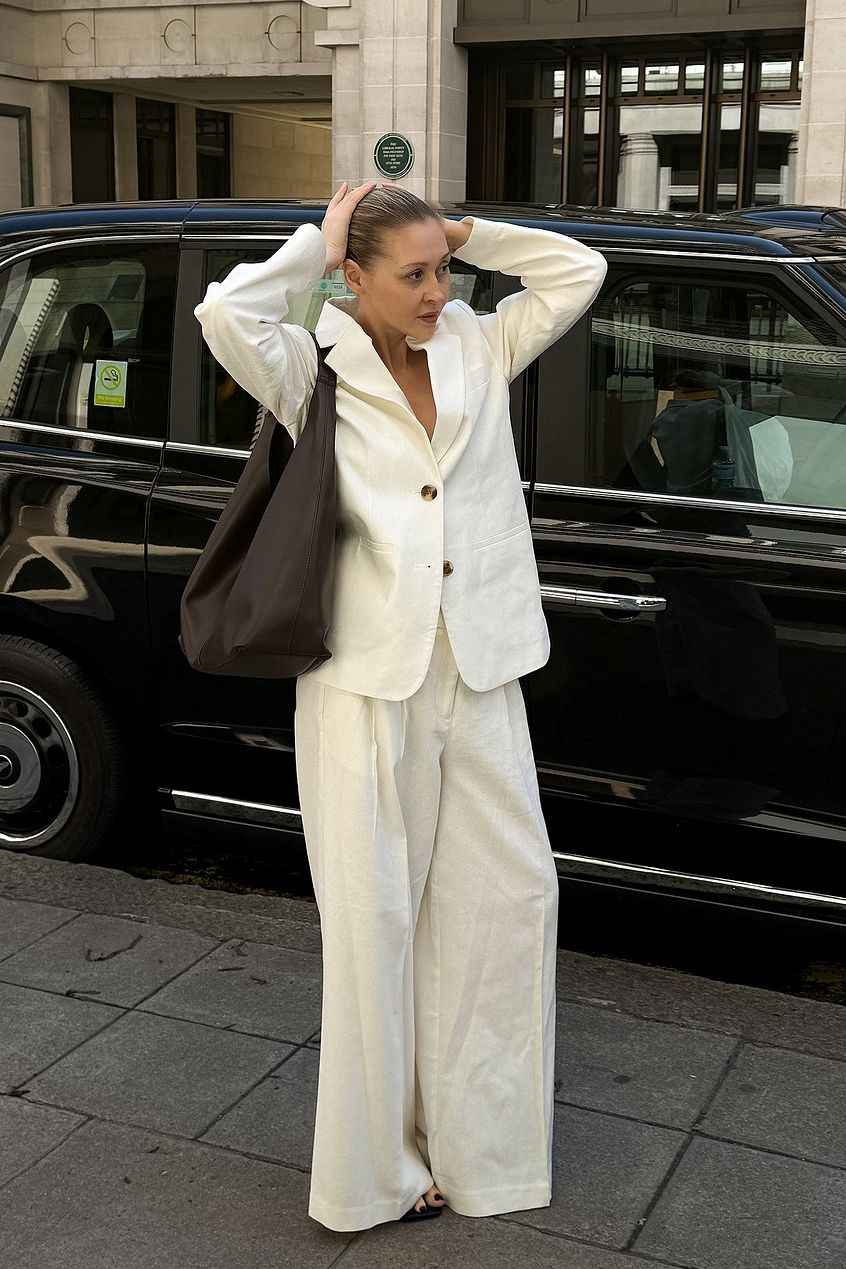 Na-kd Regular Linen-Blend Blazer