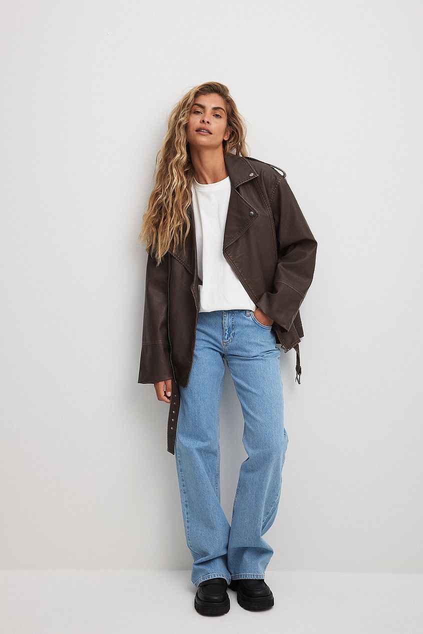 Na-kd - Vintage Look Pu Biker Jacket