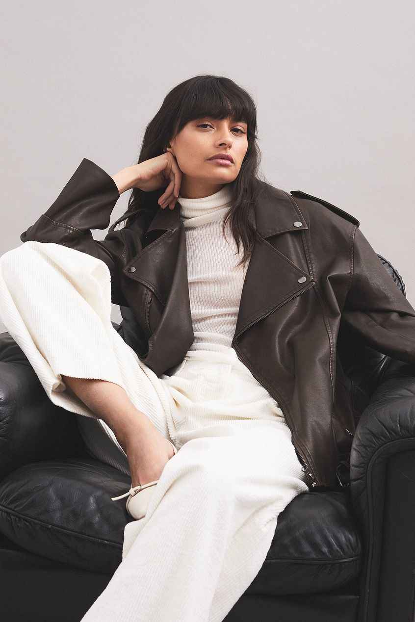 Na-kd - Vintage Look Pu Biker Jacket