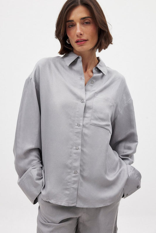 Viscose Blend One Pocket Shirt