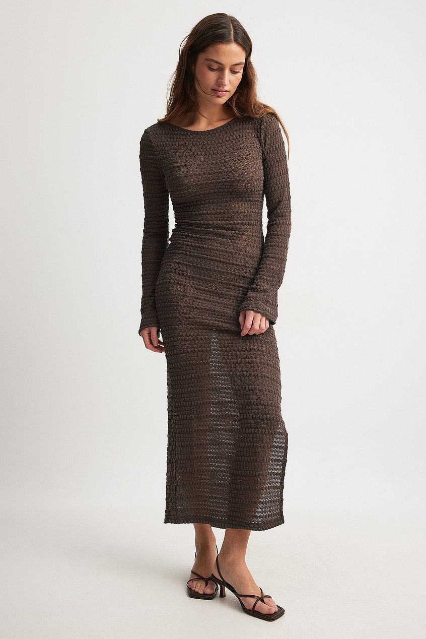 Crochet Structured Maxi Dress