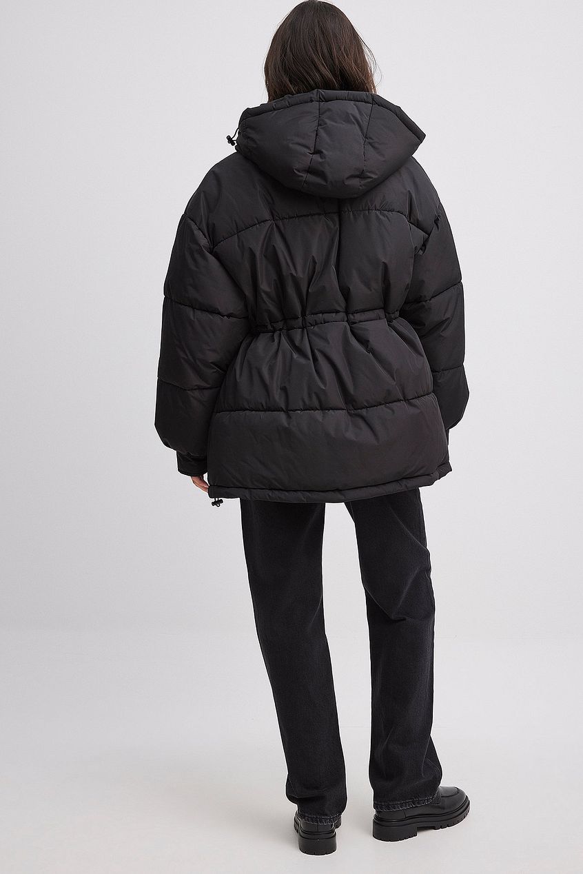 Waist Drawstring Padded Jacket