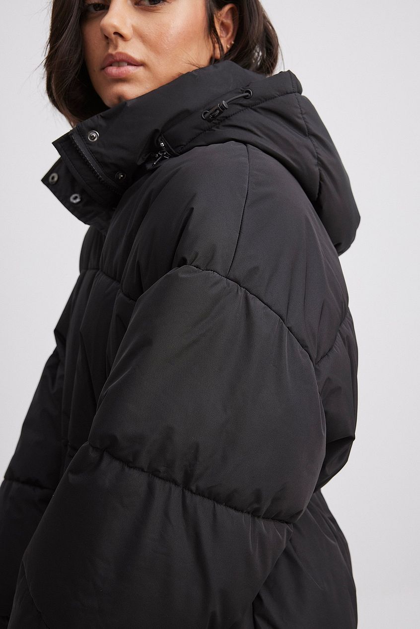 Waist Drawstring Padded Jacket