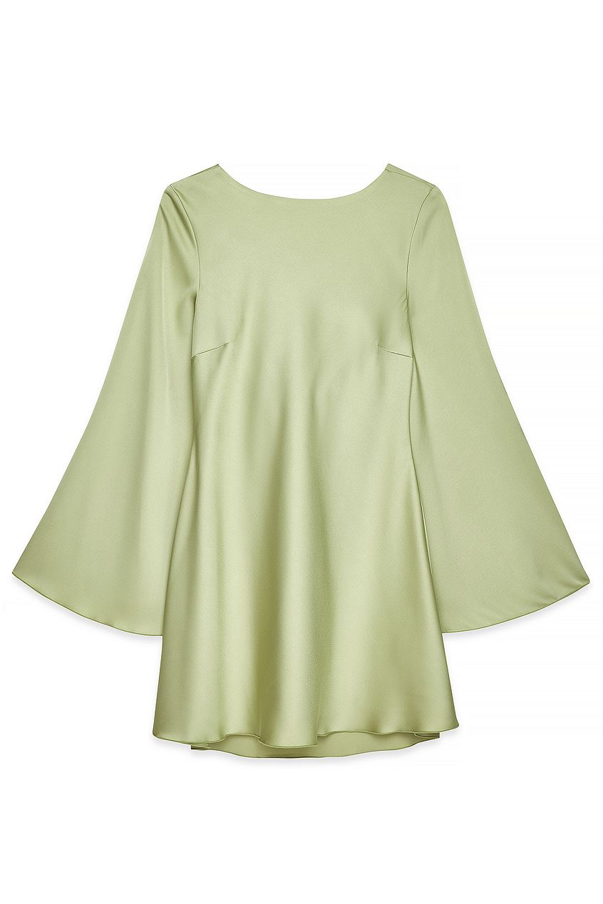 Na-kd Waterfall Back Satin Mini Dress