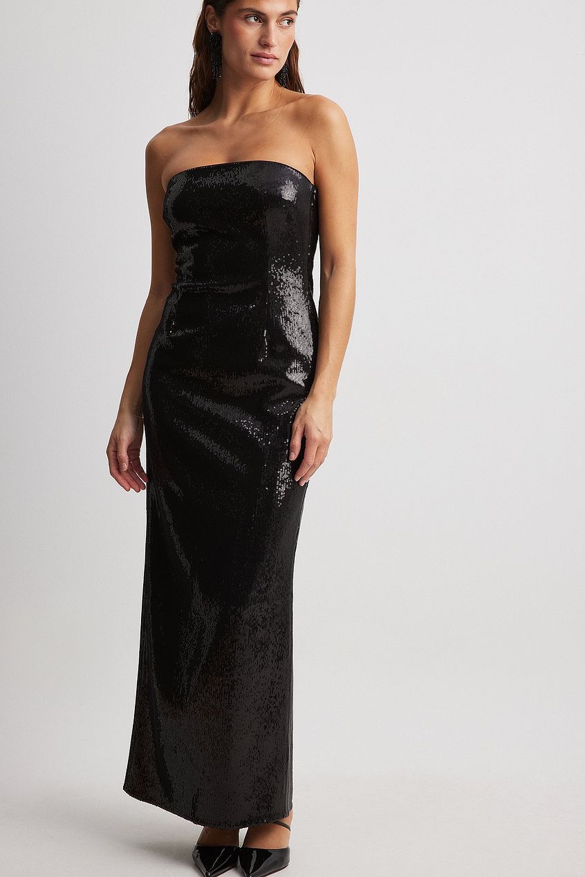 Na-kd Wetlook Sequin Maxi Dress